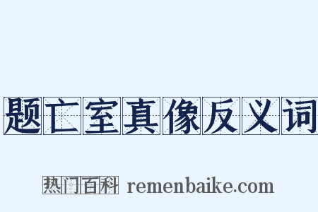 题亡室真像反义词是什么意思的图片